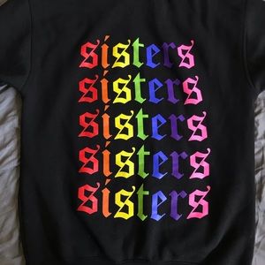 SISTERS Apparel Rainbow Repeat hoodie (M)